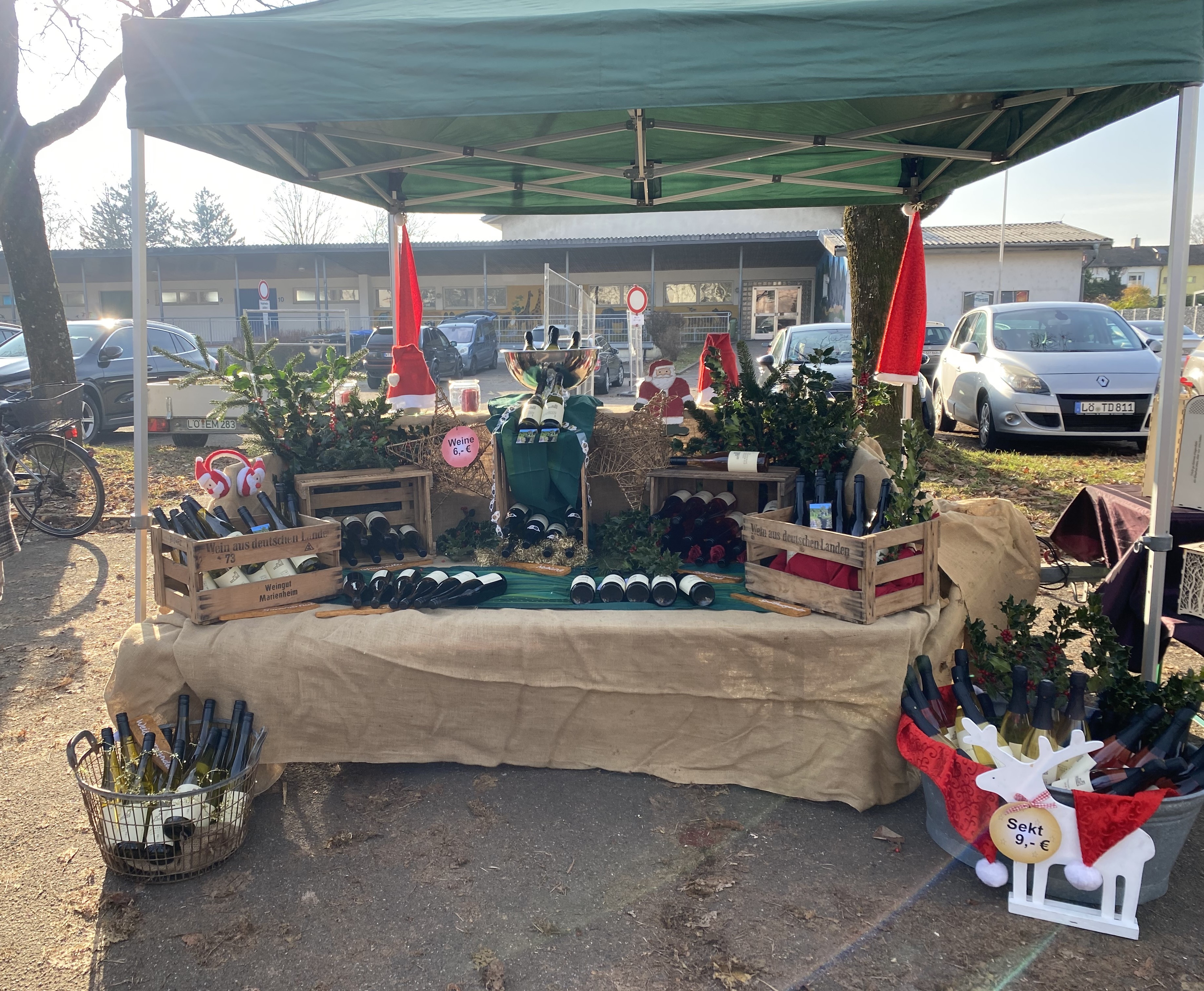 Weinstand auf dem Hertener Markt 